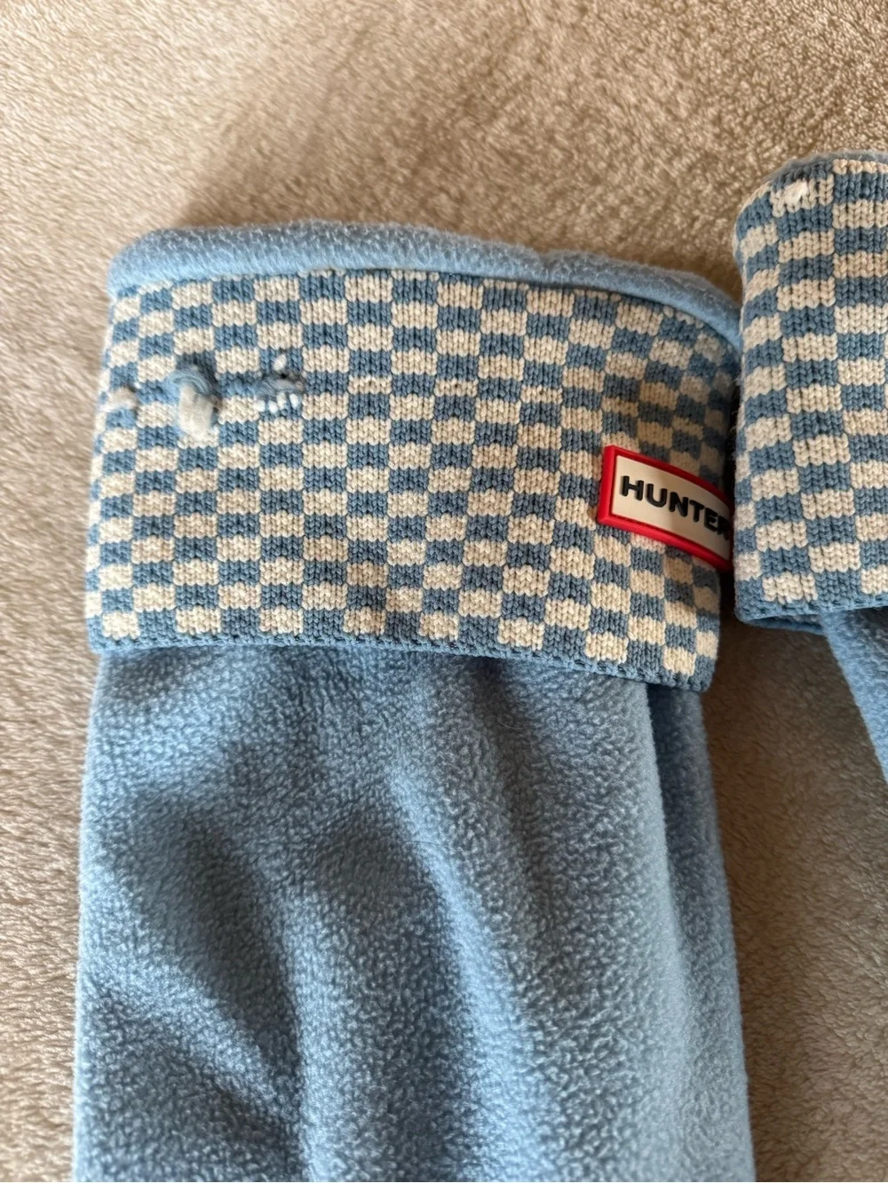 Blue Checkered Hunter Boot Inserts